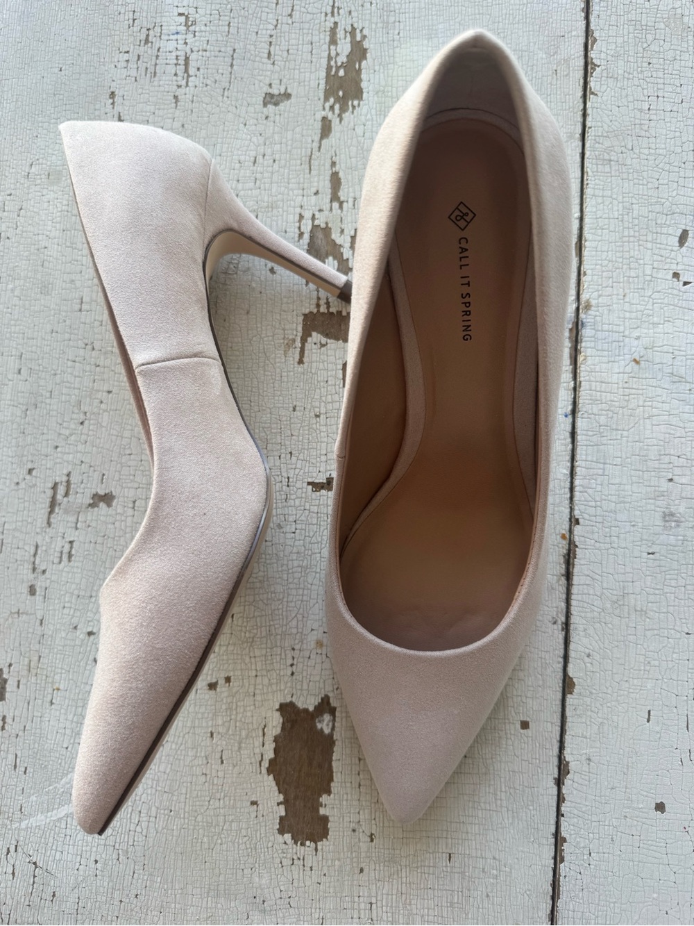 Call It Spring Nude Pointed-Toe Heels – Size 6.5